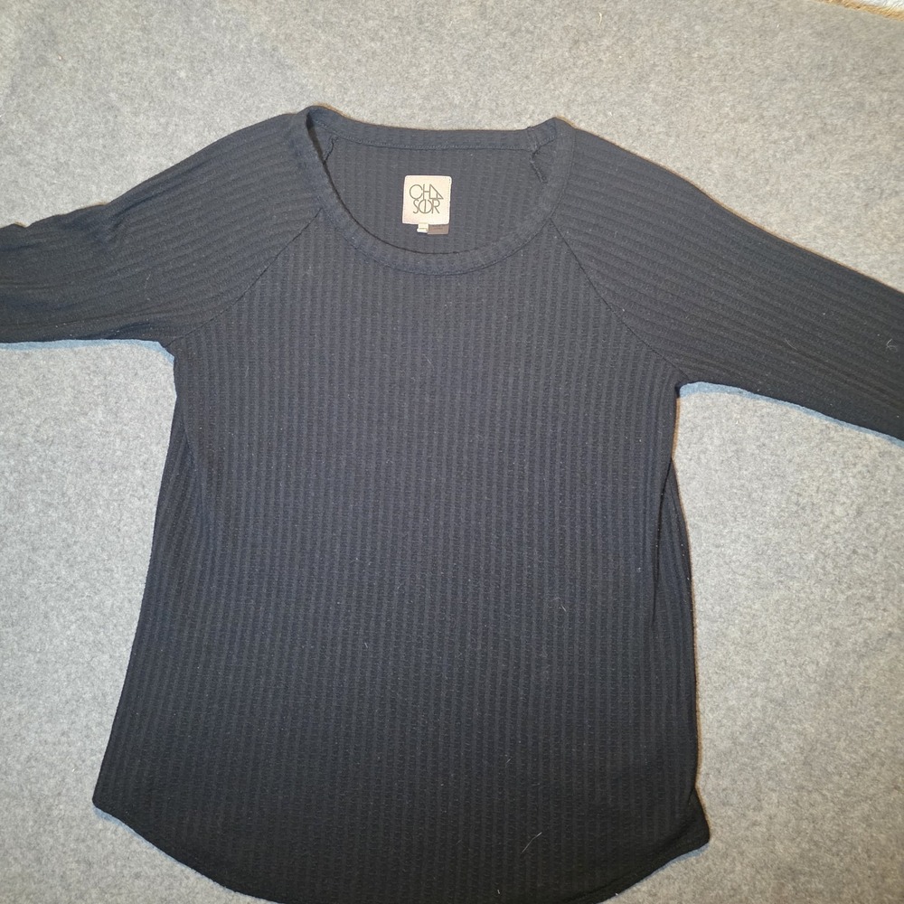 Chaser Black Knit Sweater Large 297